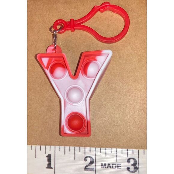 ☀️3/$12☀️ Letter Y Pop Fidget Toy Keychain - Picture 3 of 4